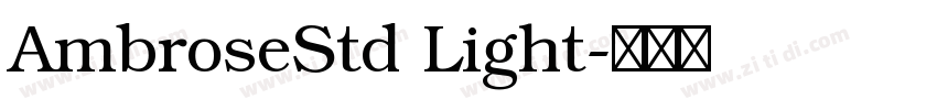 AmbroseStd Light字体转换